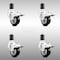 Service Caster 3 Inch 316SS Black Poly Swivel 1-1/2 Inch Expanding Stem Caster Set Lock Brake SCC-SS316TTLEX20S314-PPUB-BLK-112-4 - alternate 3